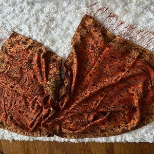 Paisley Scarf in Autumn Tones 67x27